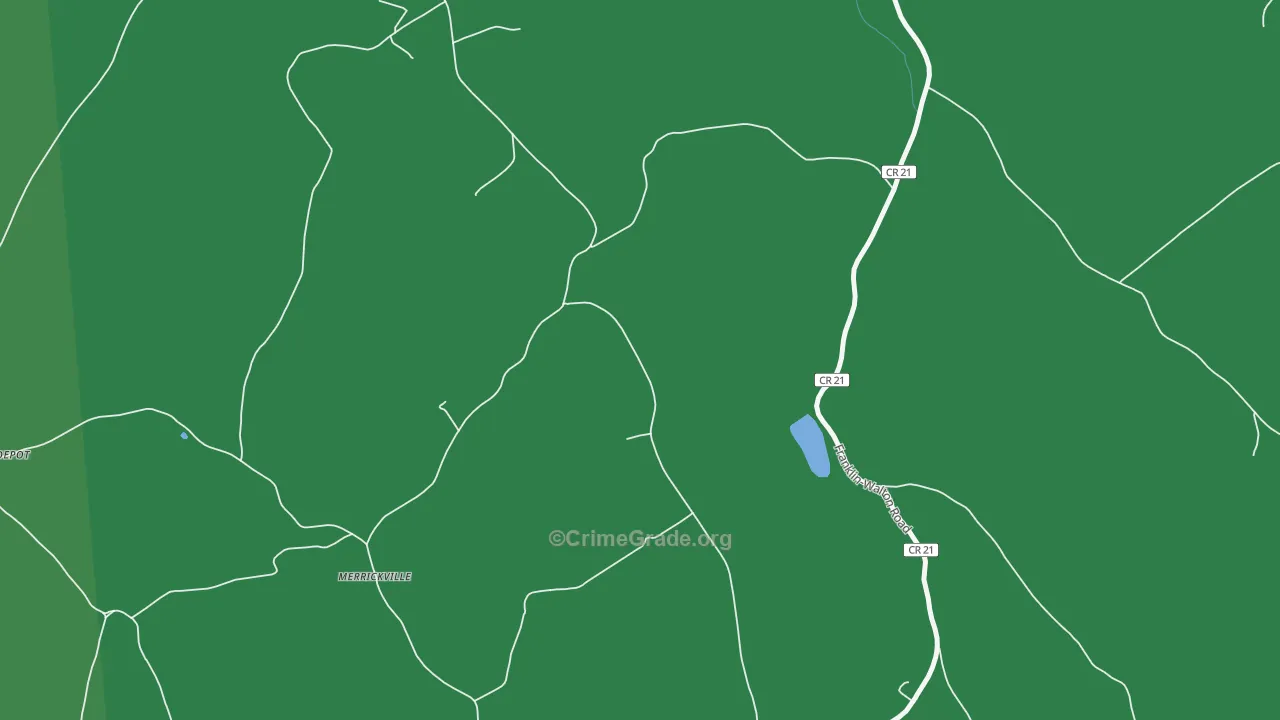 Merrickville, NY Map of Vehicle Theft Rates