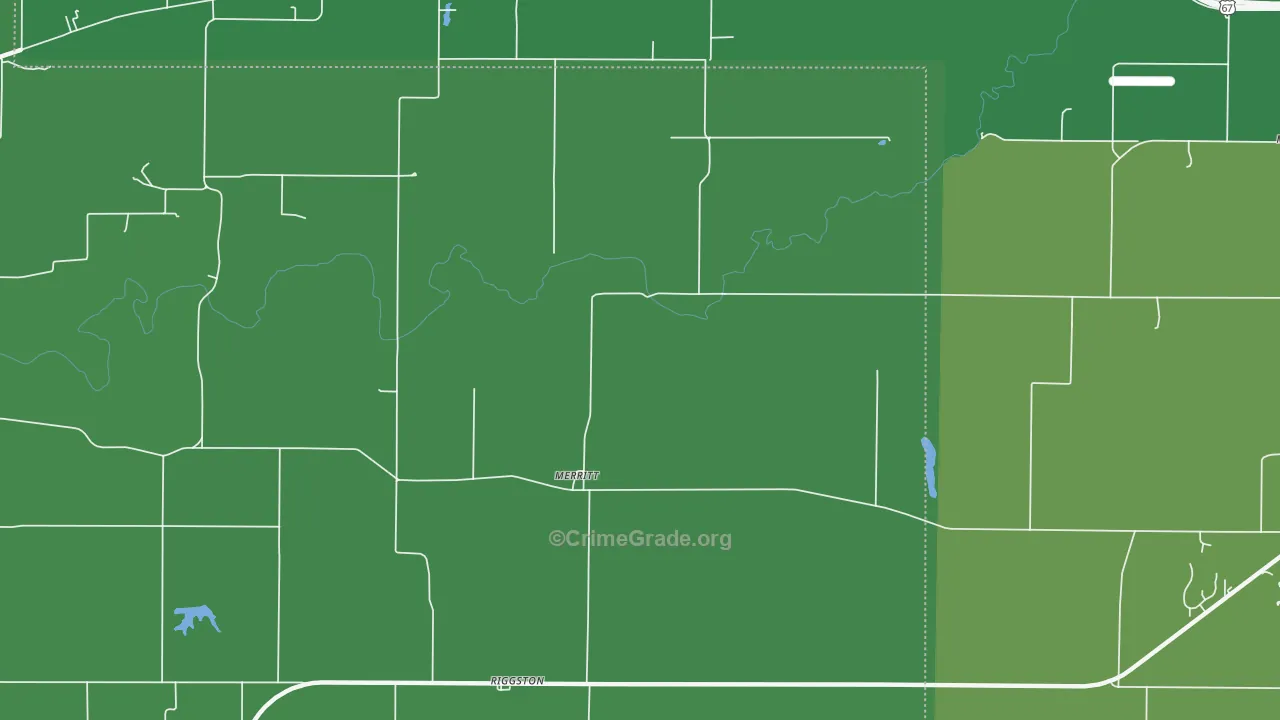 Merritt, IL Map of Vehicle Theft Rates