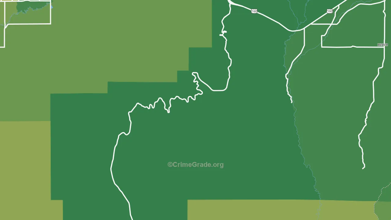 Mesa Verde National Park, CO Map of Vehicle Theft Rates