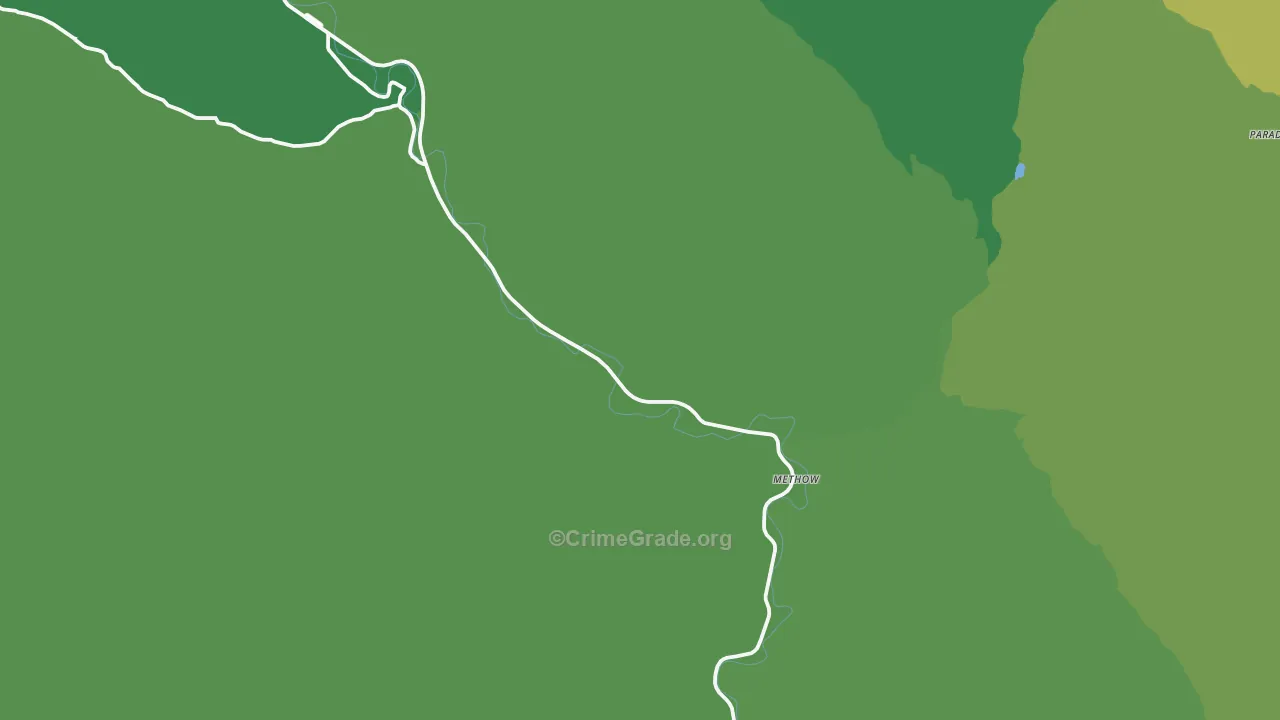 Methow, WA Map of Vehicle Theft Rates