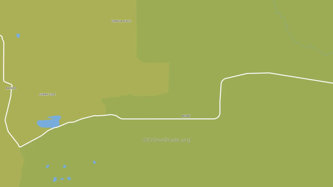 Miami, NM Map of Vehicle Theft Rates