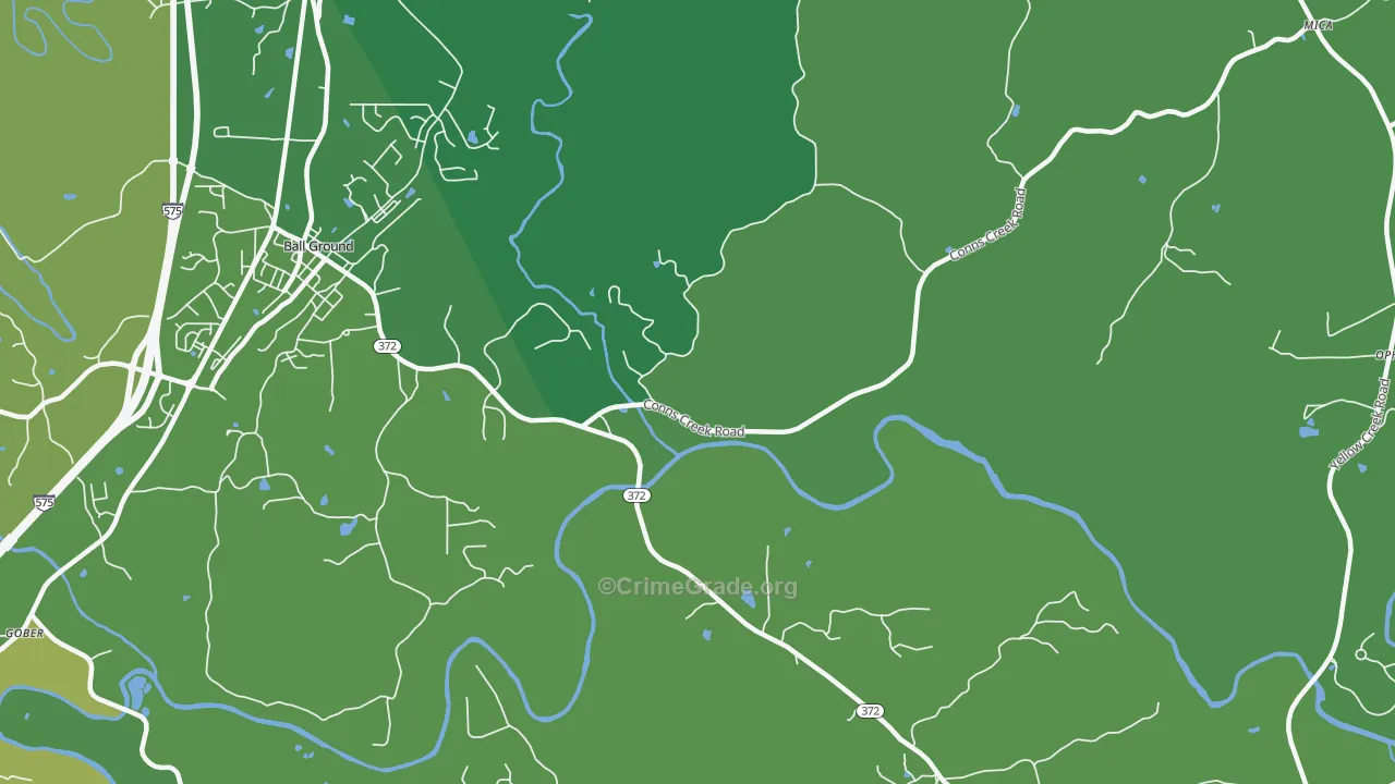 Mica, GA Map of Vehicle Theft Rates