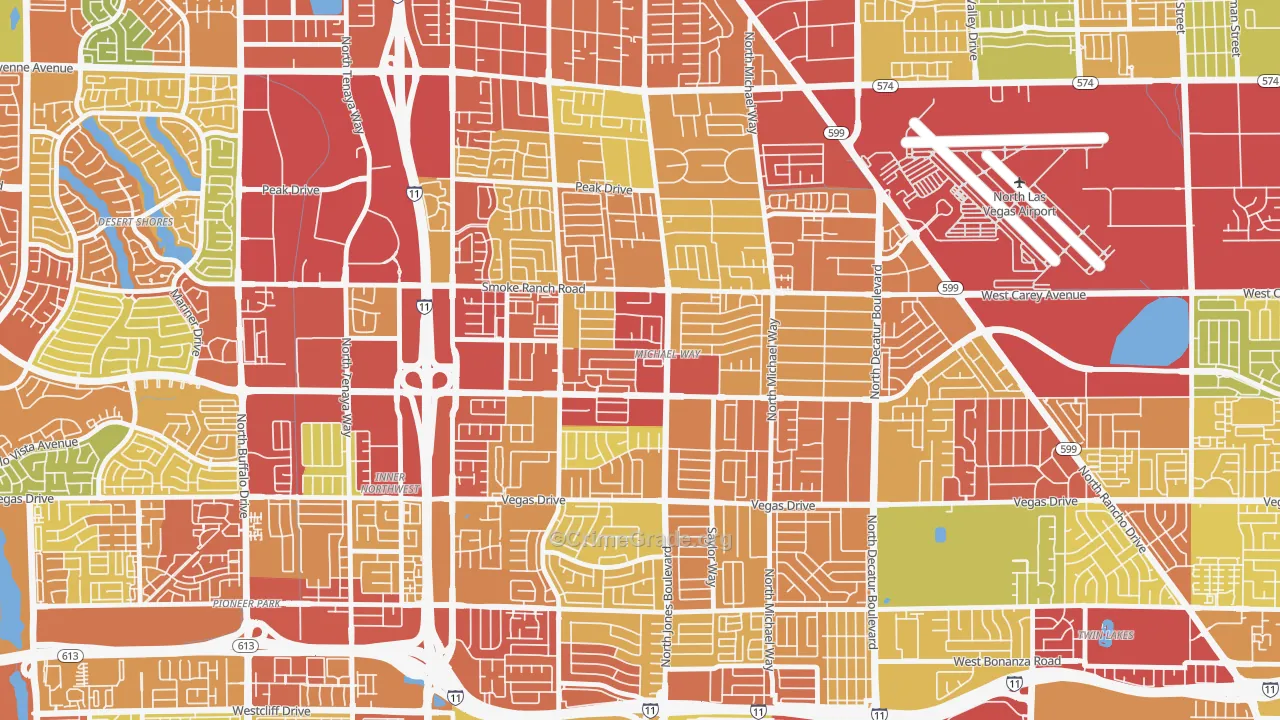 Michael Way, Las Vegas, NV Map of Vehicle Theft Rates