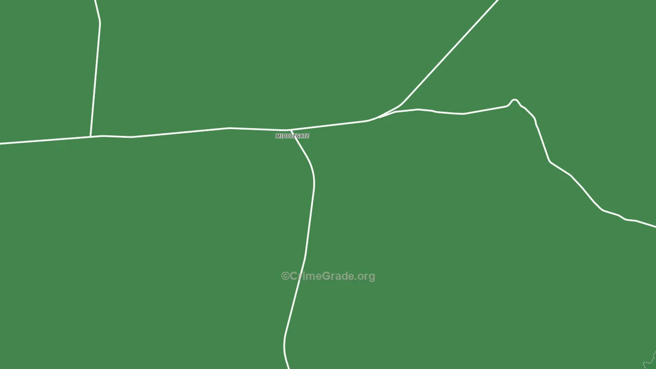 Middlegate, NV Map of Vehicle Theft Rates