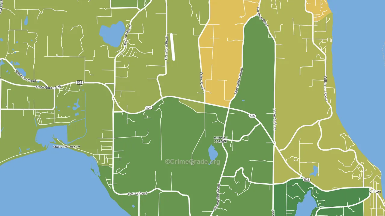 Midvale Corner, WA Map of Vehicle Theft Rates
