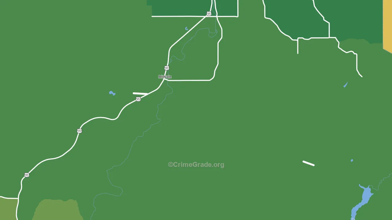 Midvale, ID Map of Vehicle Theft Rates