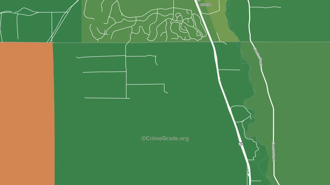 Midway, CO Map of Vehicle Theft Rates