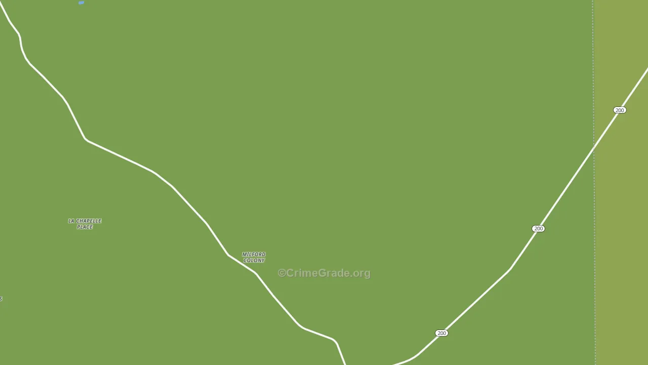 Milford Colony, MT Map of Vehicle Theft Rates