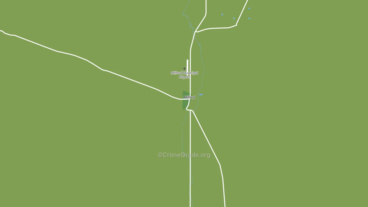 Milford, UT Map of Vehicle Theft Rates
