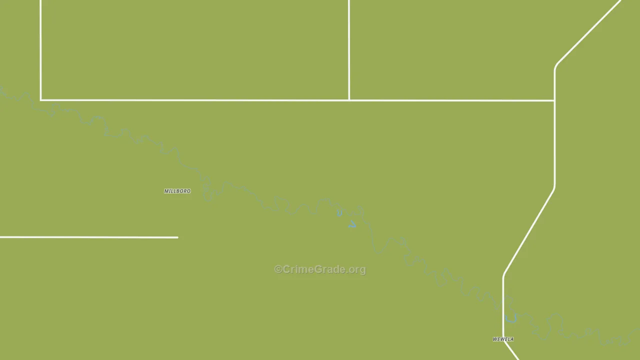Millboro, SD Map of Vehicle Theft Rates