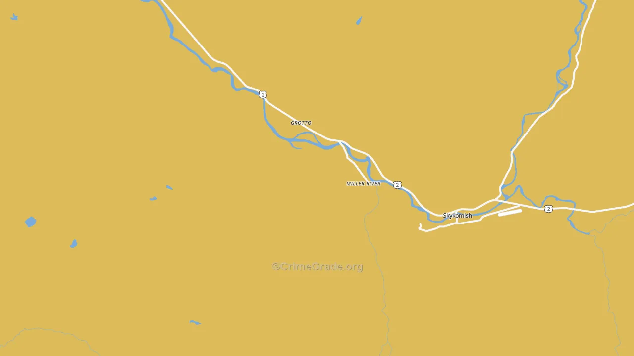 Miller River, WA Map of Vehicle Theft Rates
