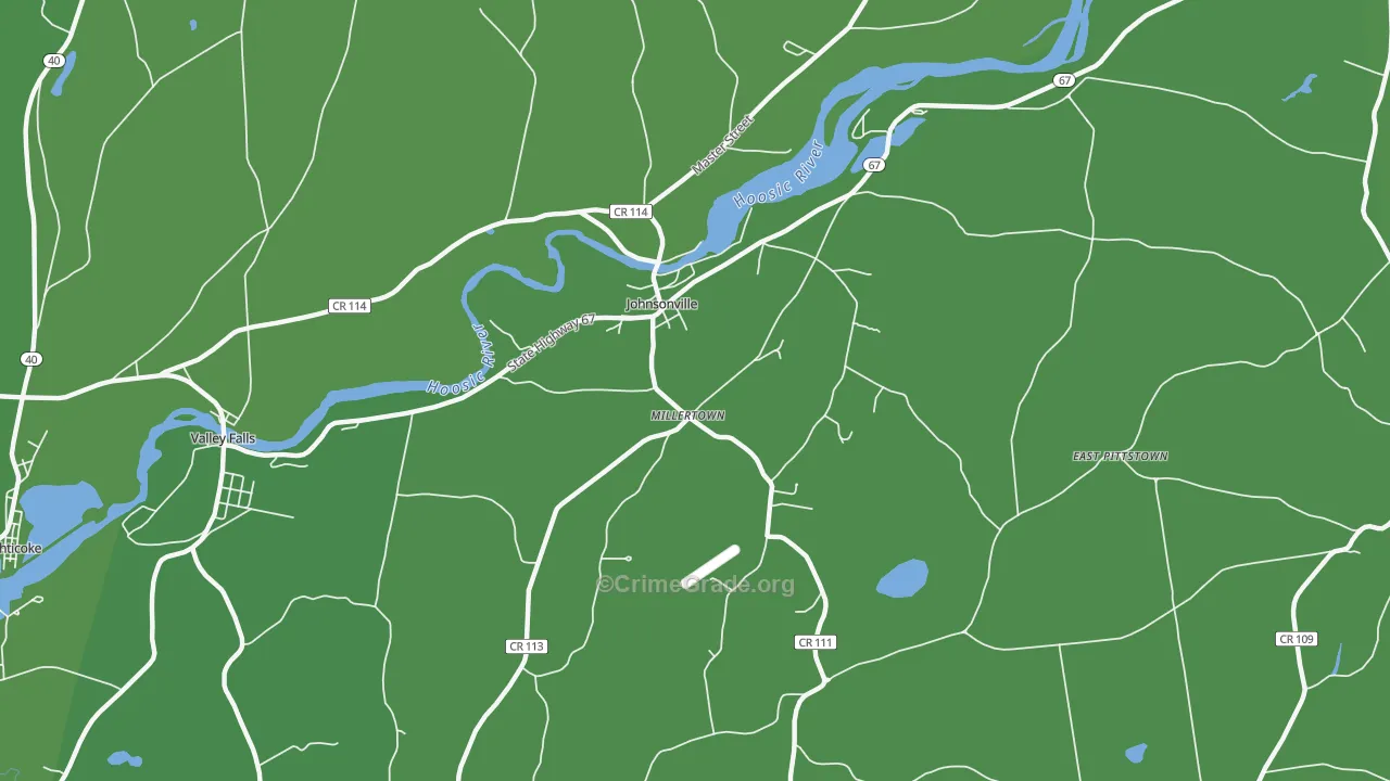 Millertown, NY Map of Vehicle Theft Rates