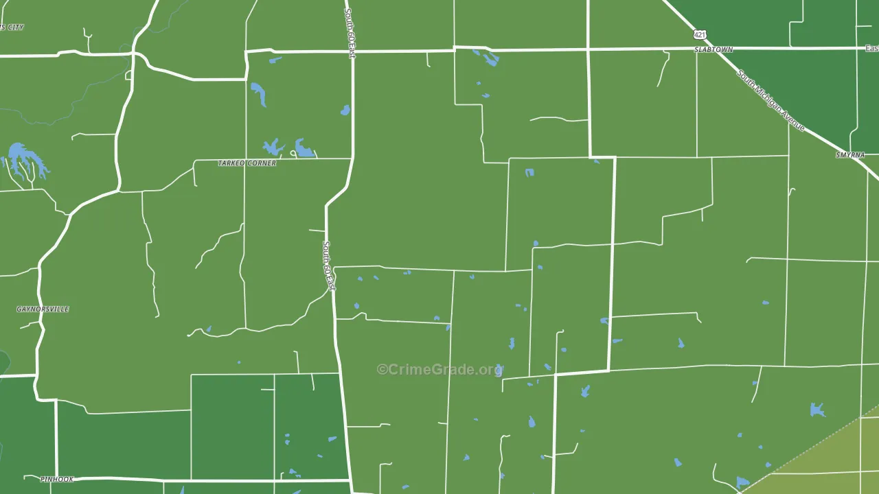 Millhousen, IN Map of Vehicle Theft Rates
