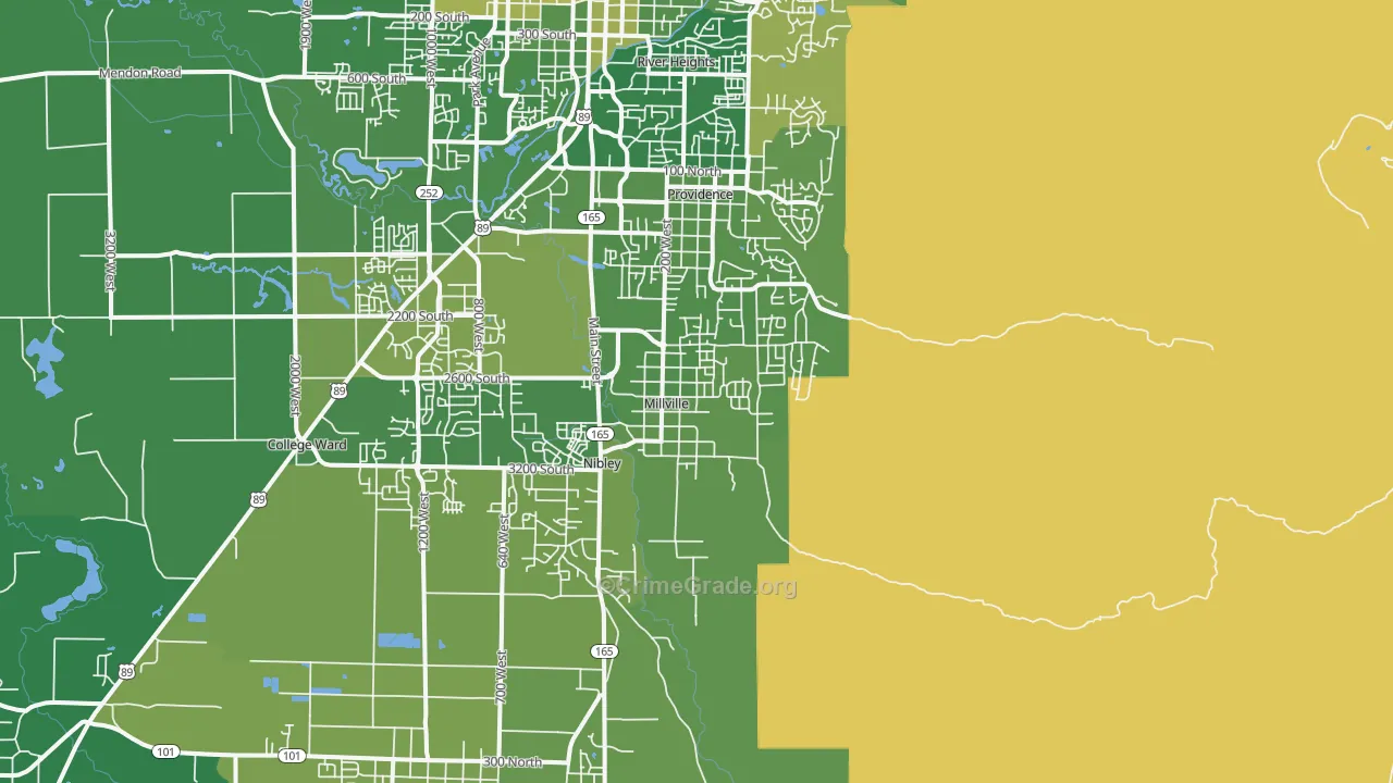 Millville, UT Map of Vehicle Theft Rates