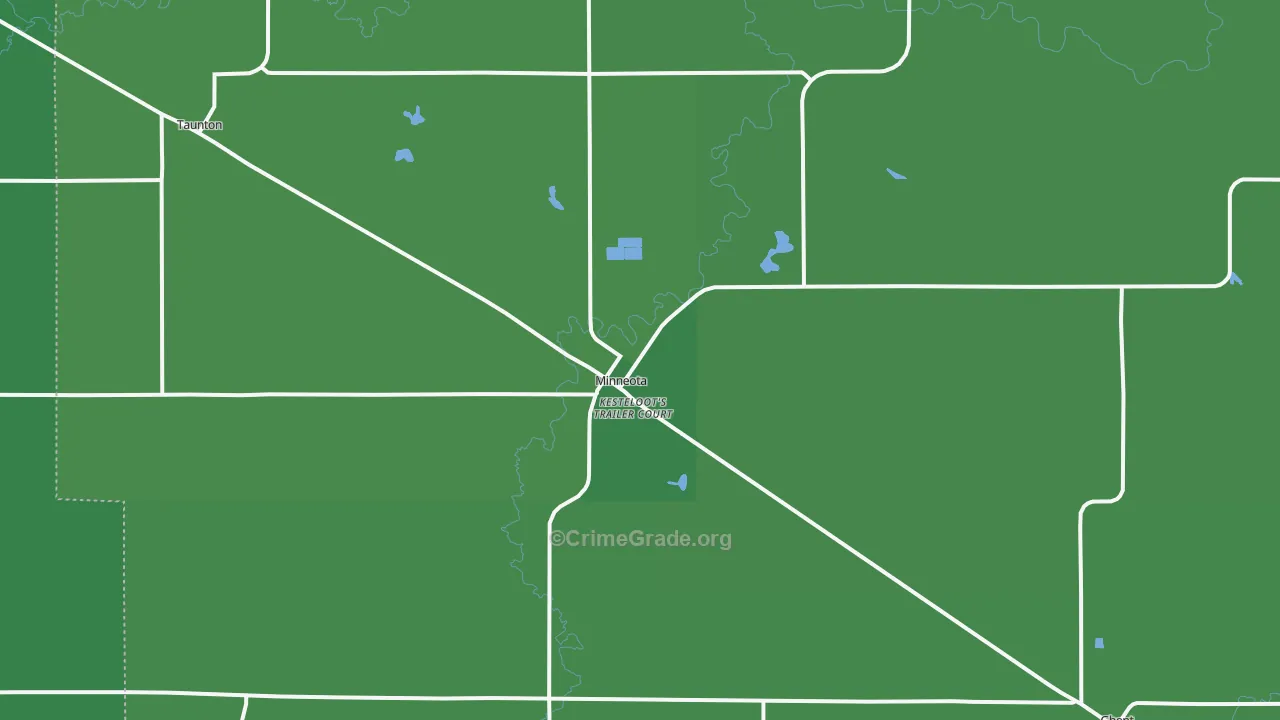 Minneota, MN Map of Vehicle Theft Rates
