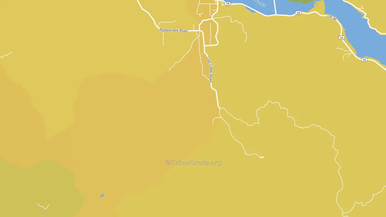 Minnow, OR Map of Vehicle Theft Rates