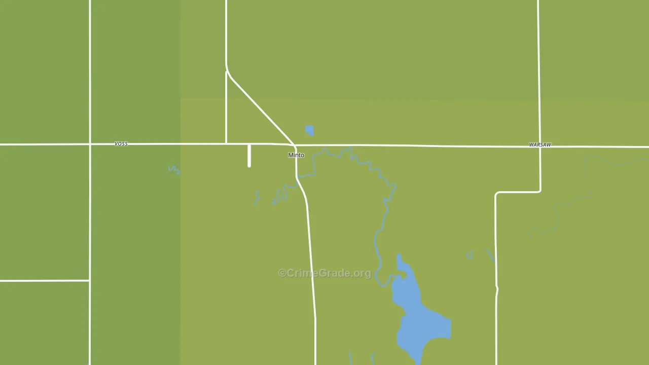 Minto, ND Map of Vehicle Theft Rates