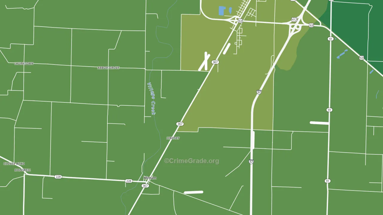 Minturn, AR Map of Vehicle Theft Rates