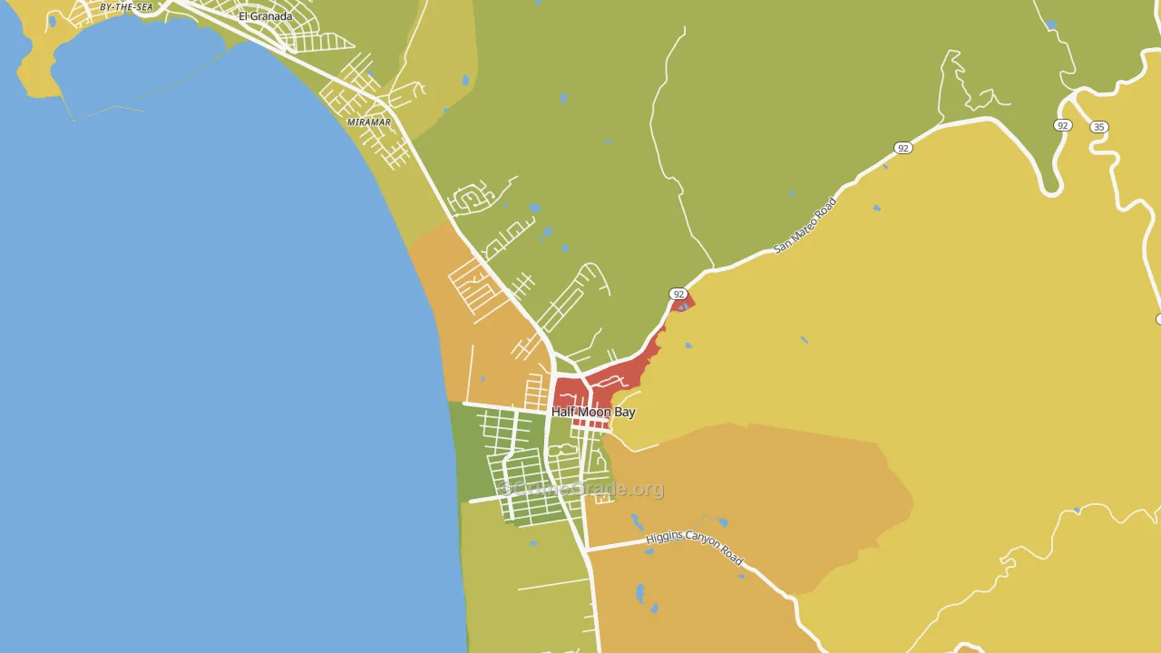 Miramar, CA Map of Vehicle Theft Rates
