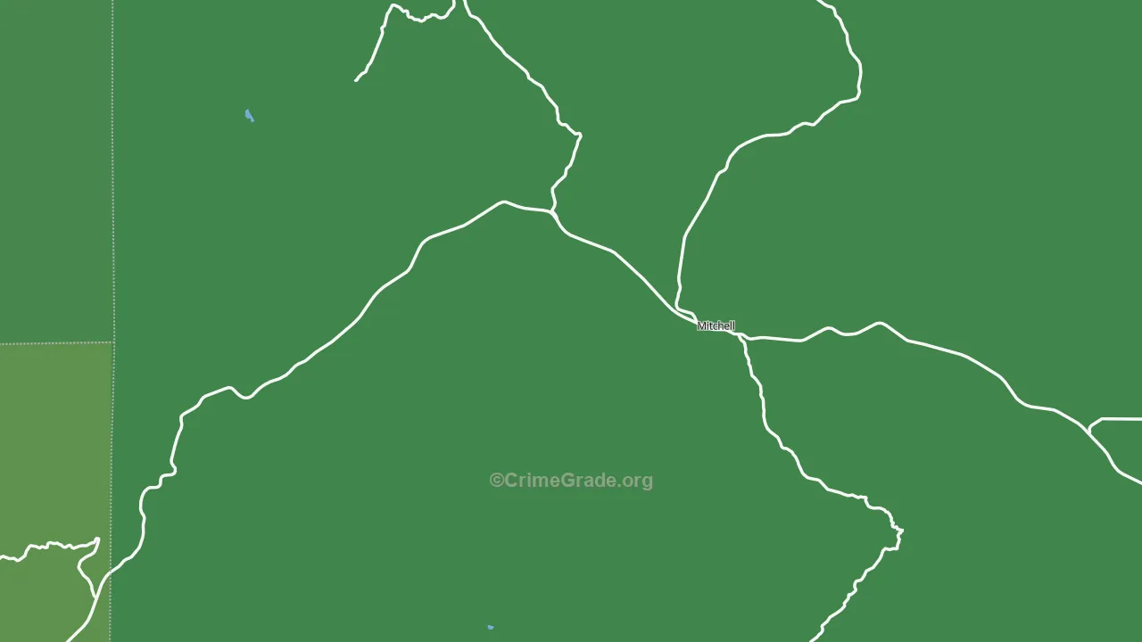 Mitchell, OR Map of Vehicle Theft Rates