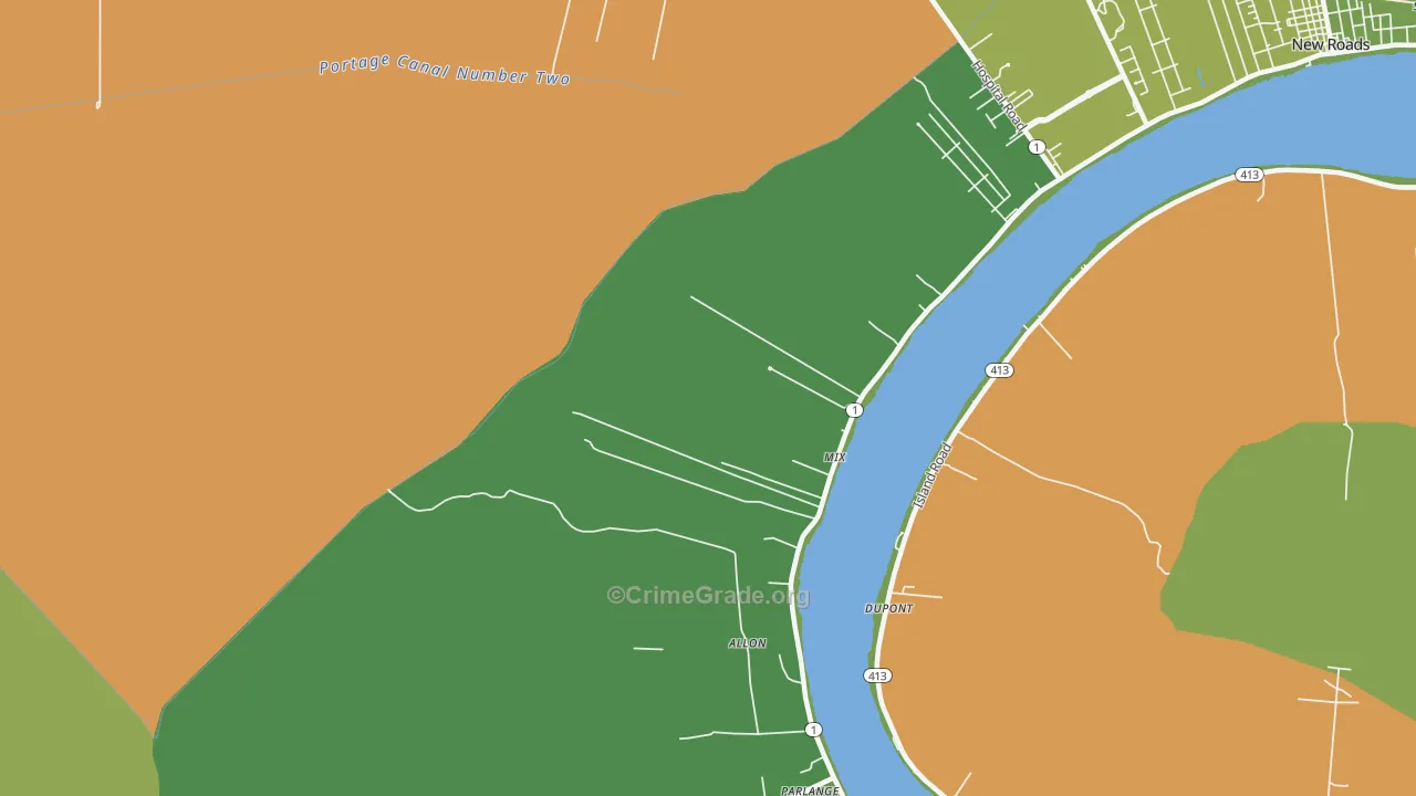 Mix, LA Map of Vehicle Theft Rates