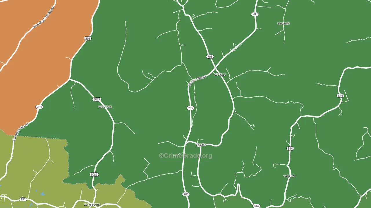 Mize, KY Map of Vehicle Theft Rates