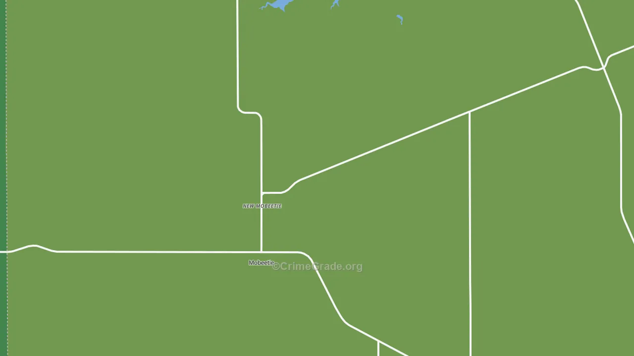 Mobeetie, TX Map of Vehicle Theft Rates