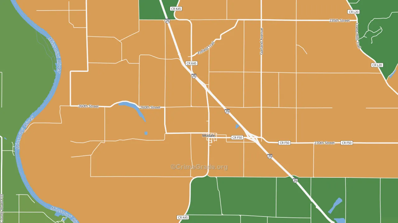 Modale, IA Map of Vehicle Theft Rates