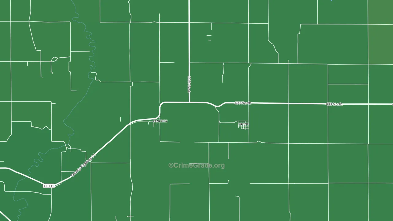 Mode, IL Map of Vehicle Theft Rates