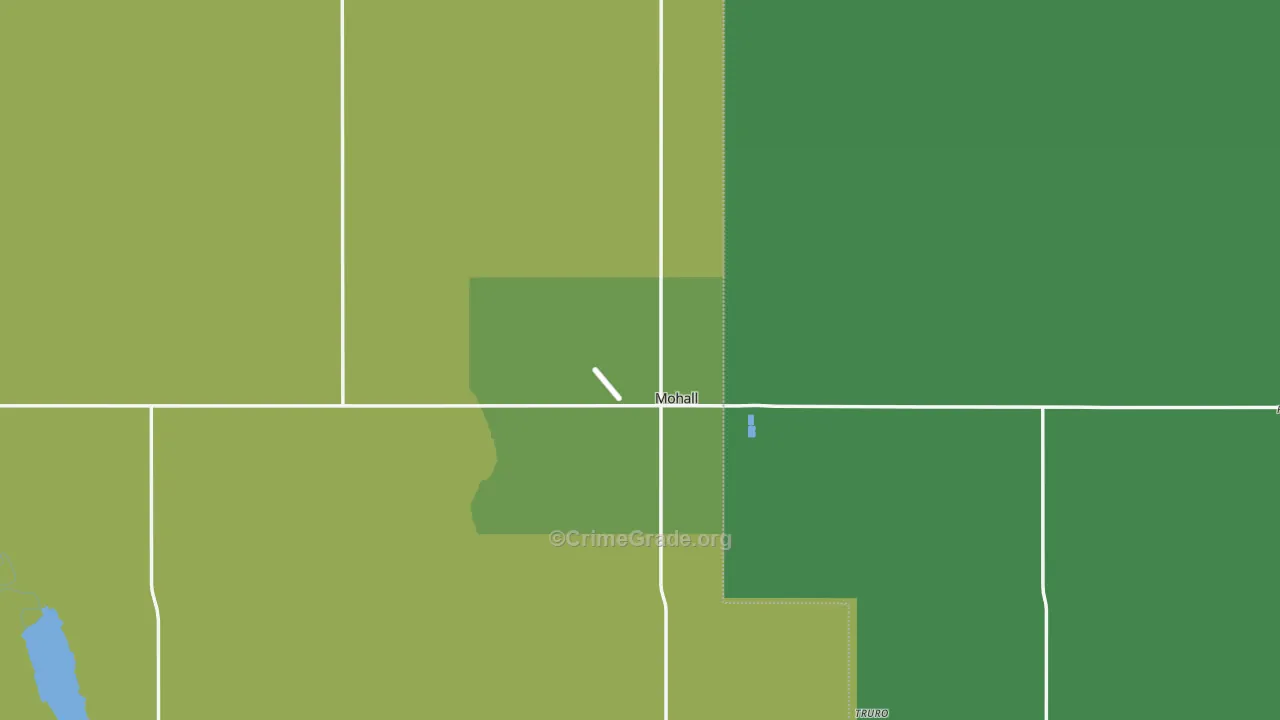 Mohall, ND Map of Vehicle Theft Rates