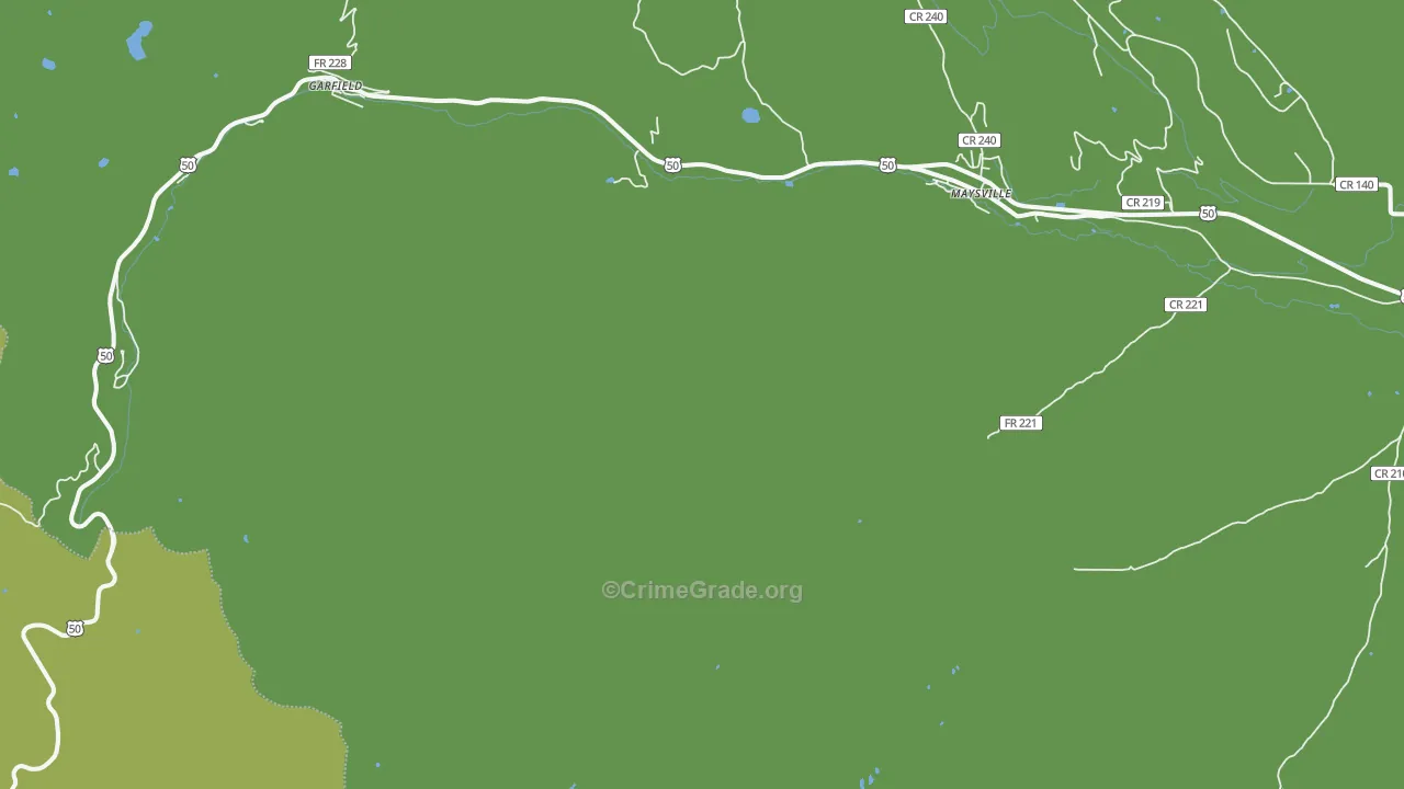 Monarch, CO Map of Vehicle Theft Rates