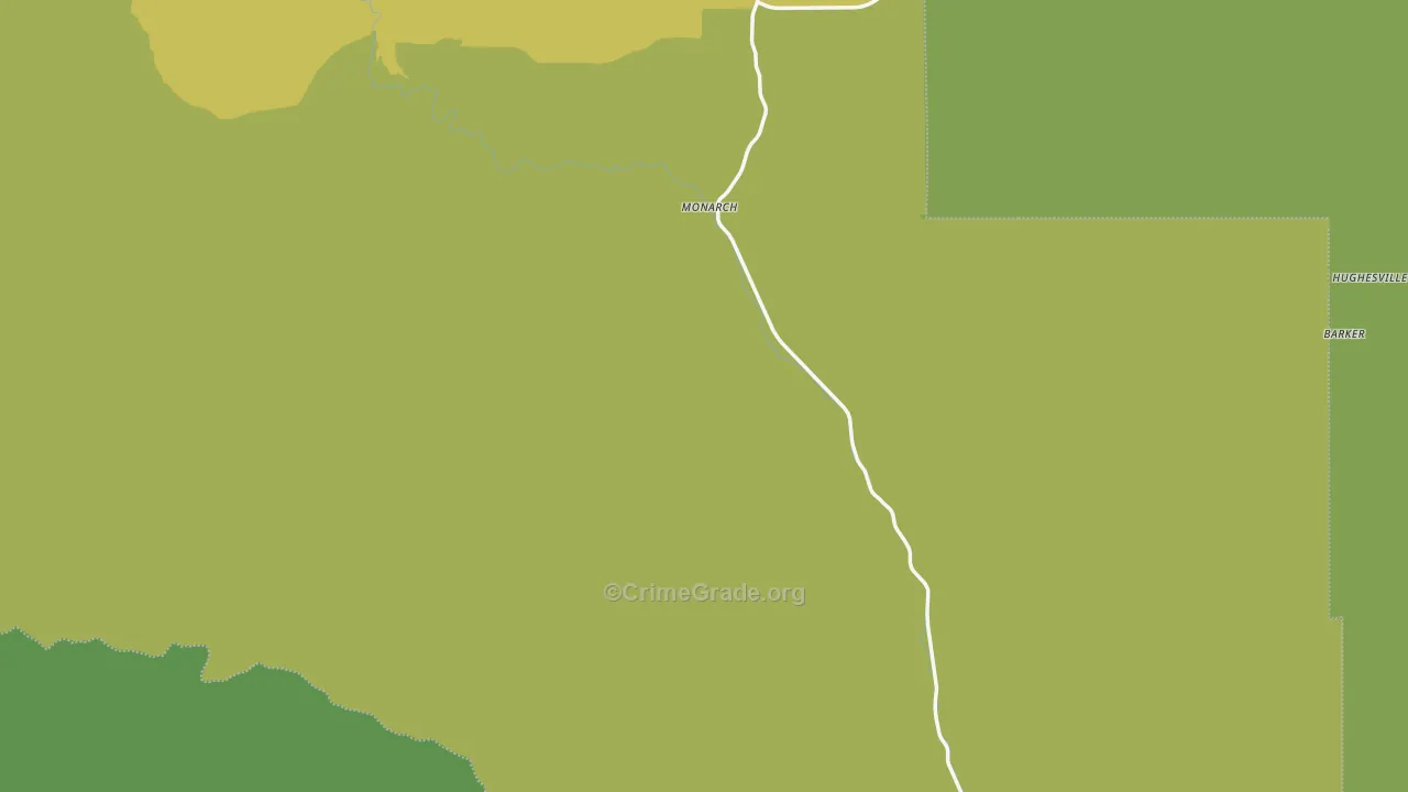 Monarch, MT Map of Vehicle Theft Rates