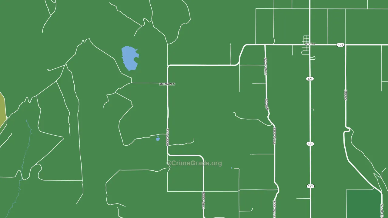 Monarch, UT Map of Vehicle Theft Rates