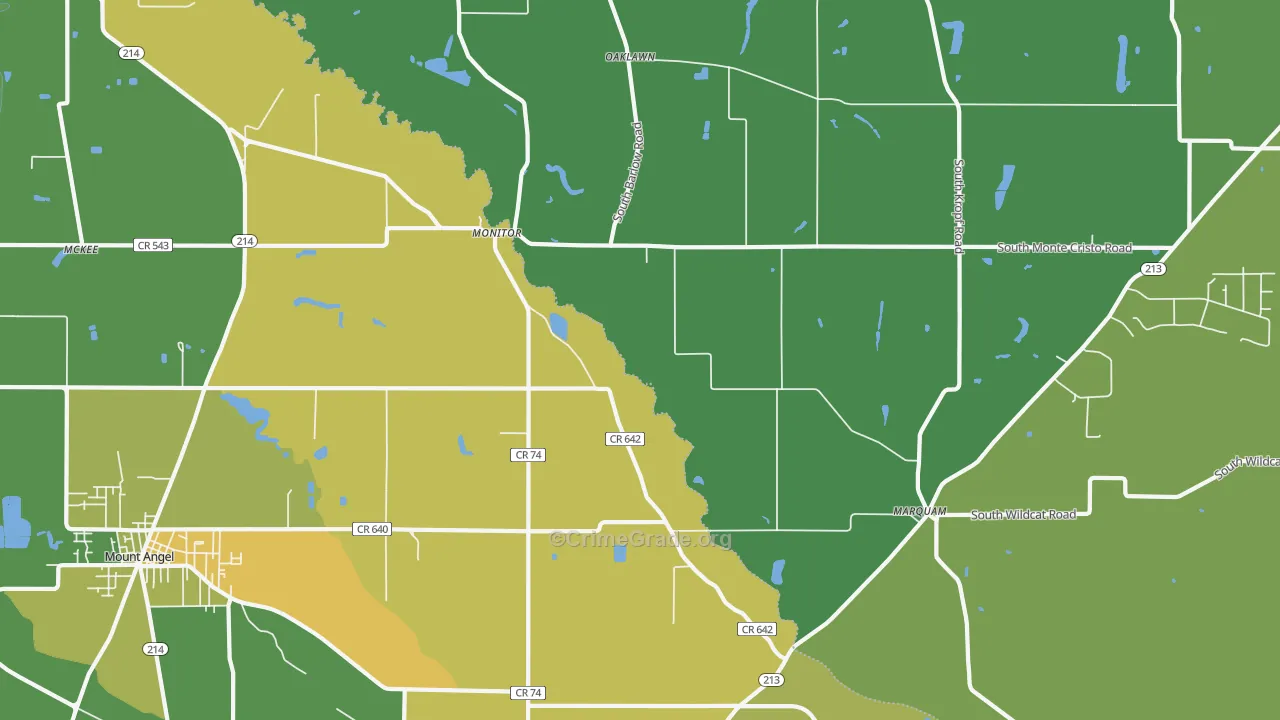 Monitor, OR Map of Vehicle Theft Rates
