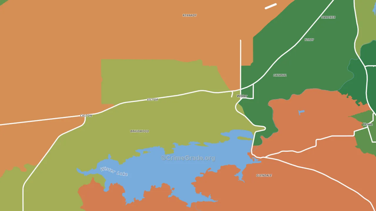 Monroe, OK Map of Vehicle Theft Rates