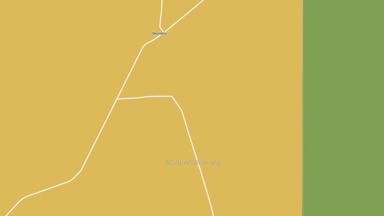 Montello, NV Map of Vehicle Theft Rates
