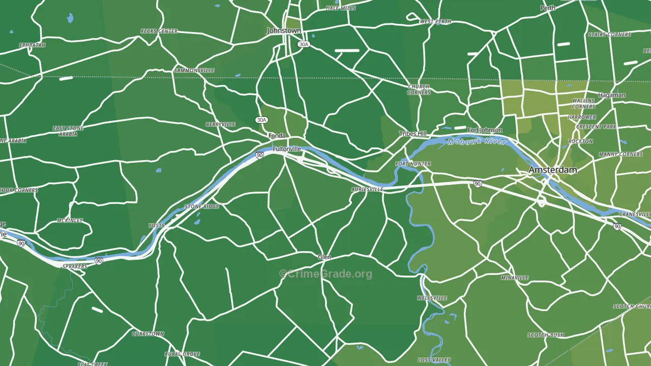 Montgomery County, NY Map of Vehicle Theft Rates