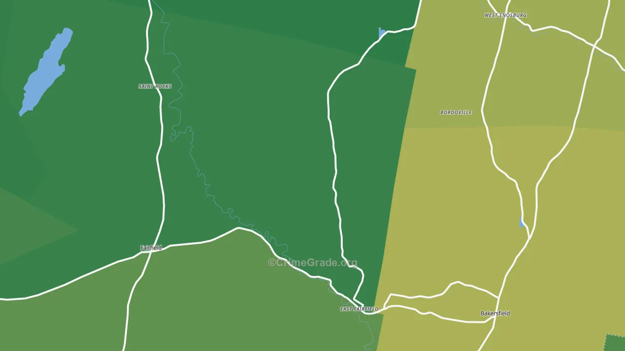 Montgomery, VT Map of Vehicle Theft Rates