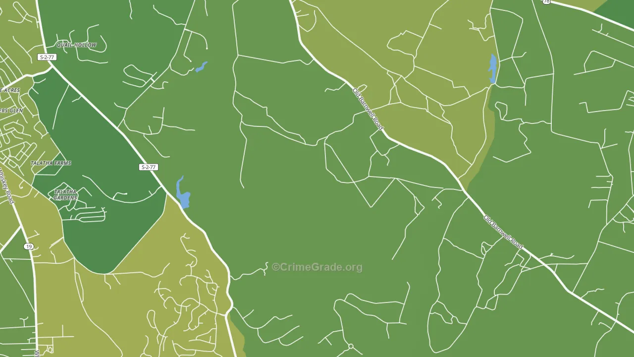 Montmorenci, SC Map of Vehicle Theft Rates