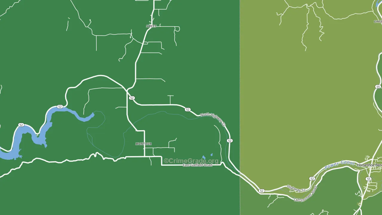 Montour, ID Map of Vehicle Theft Rates