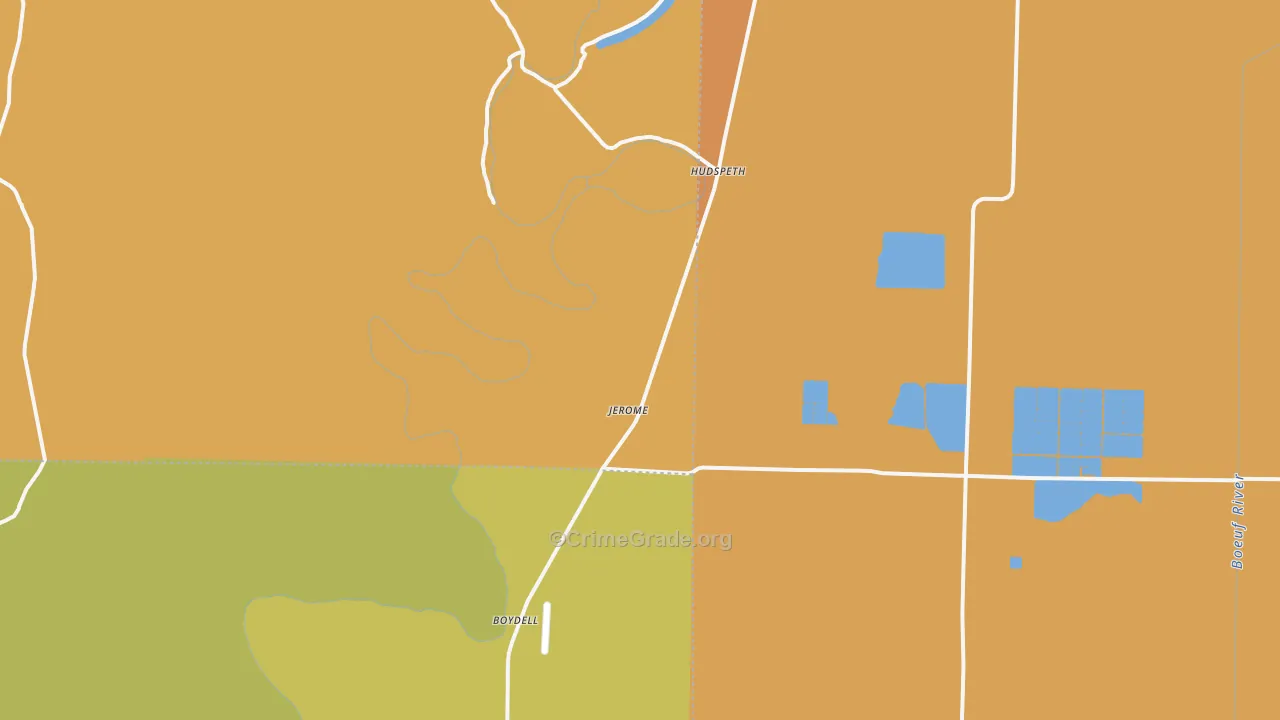 Montrose, AR Map of Vehicle Theft Rates