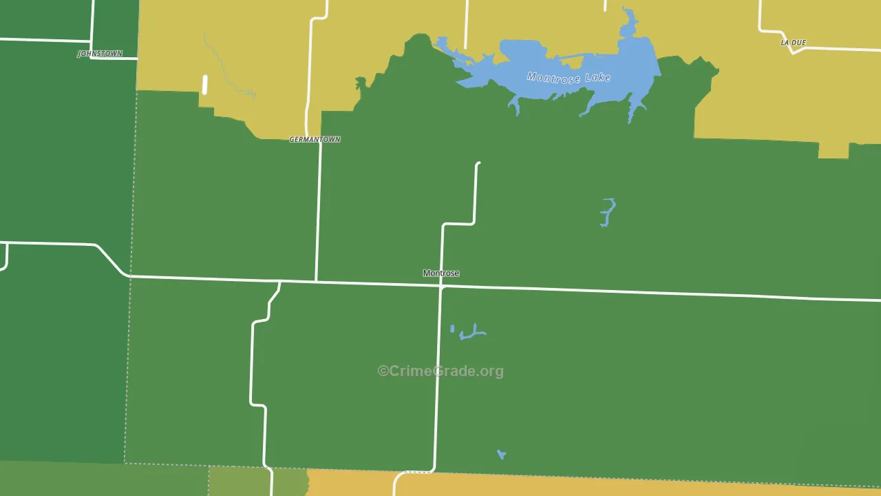 Montrose, MO Map of Vehicle Theft Rates