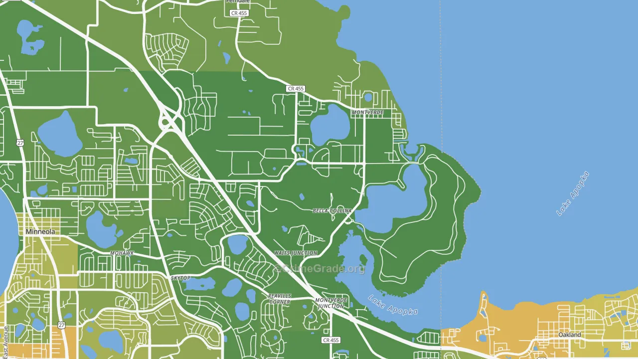 Montverde, FL Map of Vehicle Theft Rates