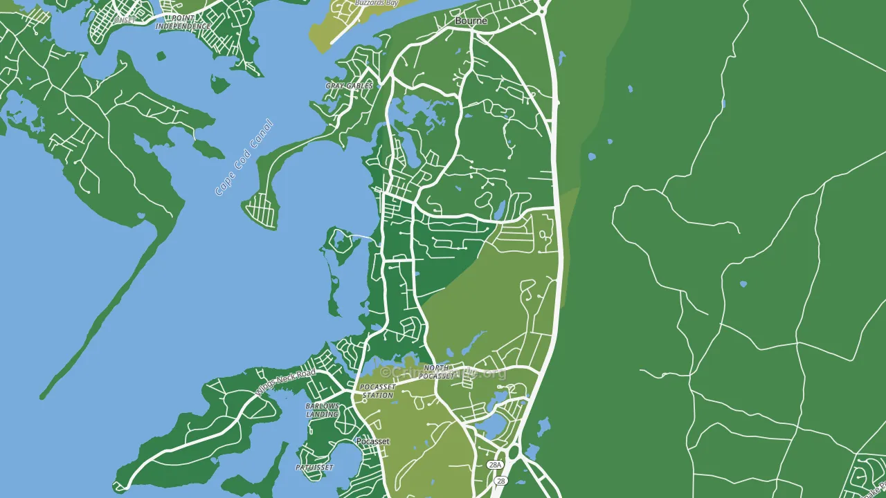 Monument Beach, MA Map of Vehicle Theft Rates