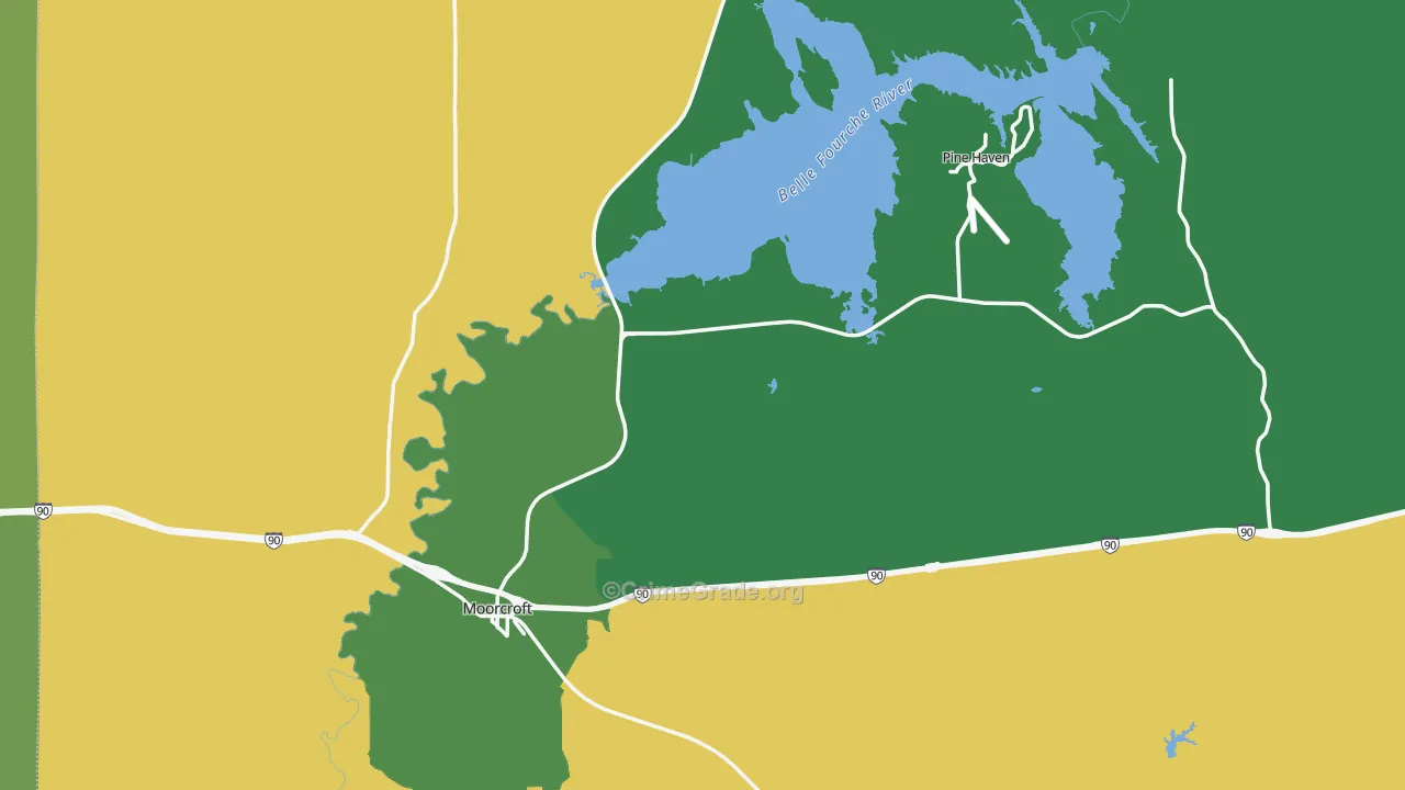 Moorcroft, WY Map of Vehicle Theft Rates