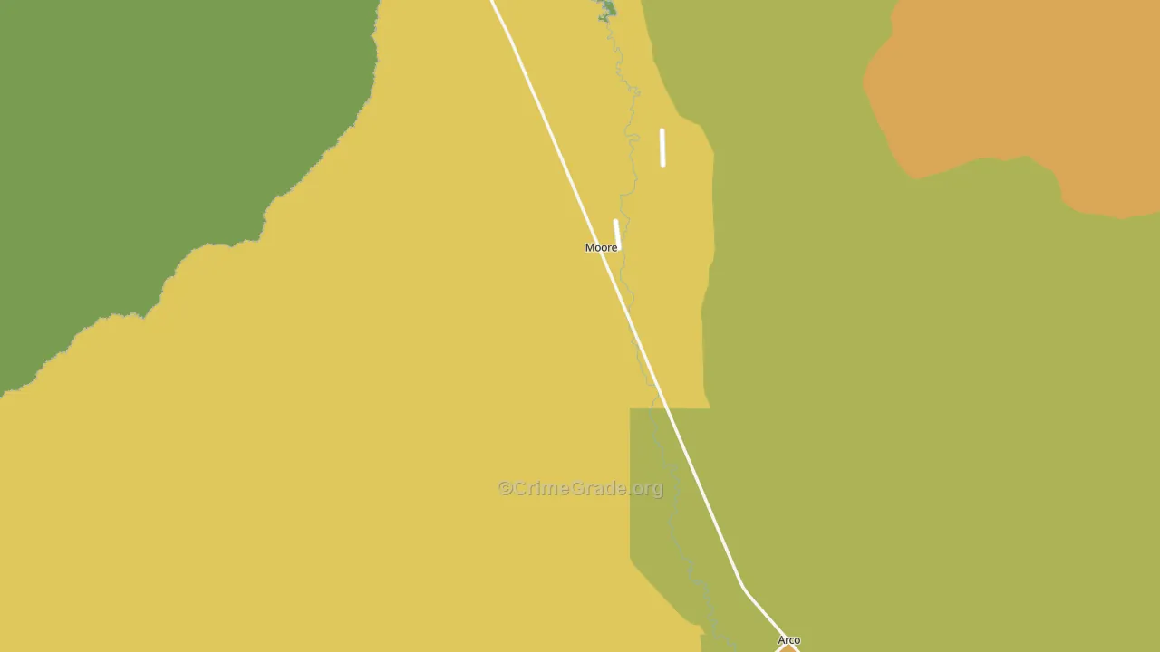 Moore, ID Map of Vehicle Theft Rates