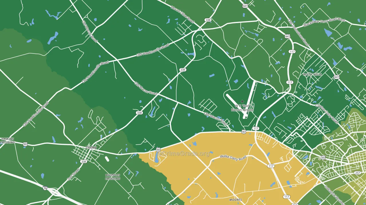 Moores, GA Map of Vehicle Theft Rates