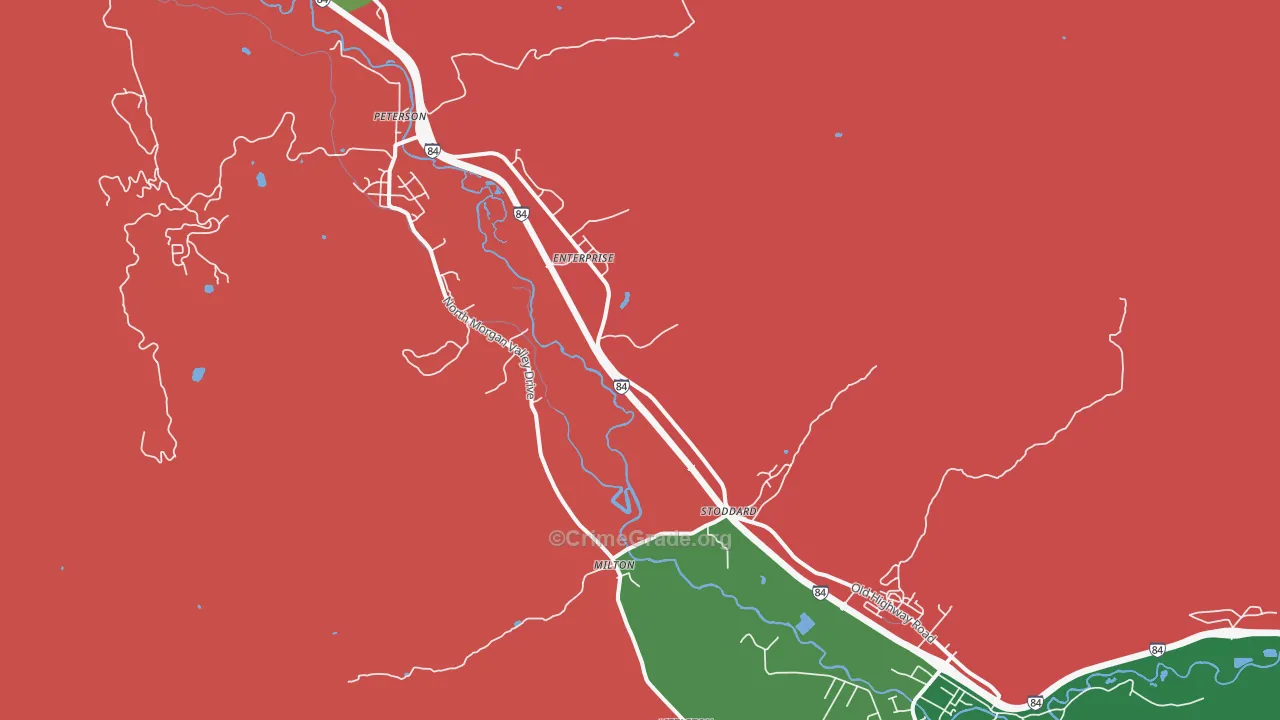 Morgan, UT Map of Vehicle Theft Rates