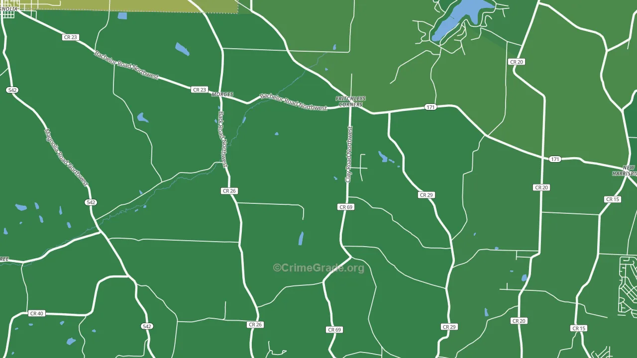 Morges, OH Map of Vehicle Theft Rates