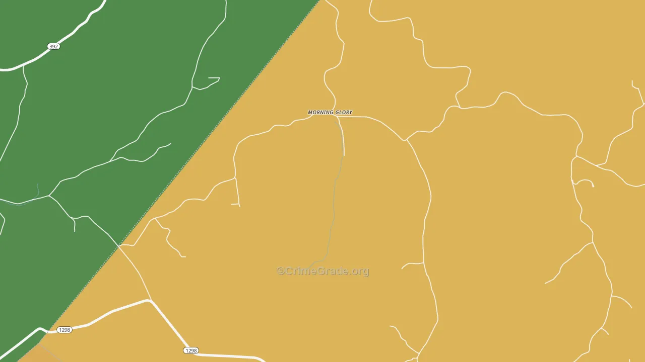 Morning Glory, KY Map of Vehicle Theft Rates
